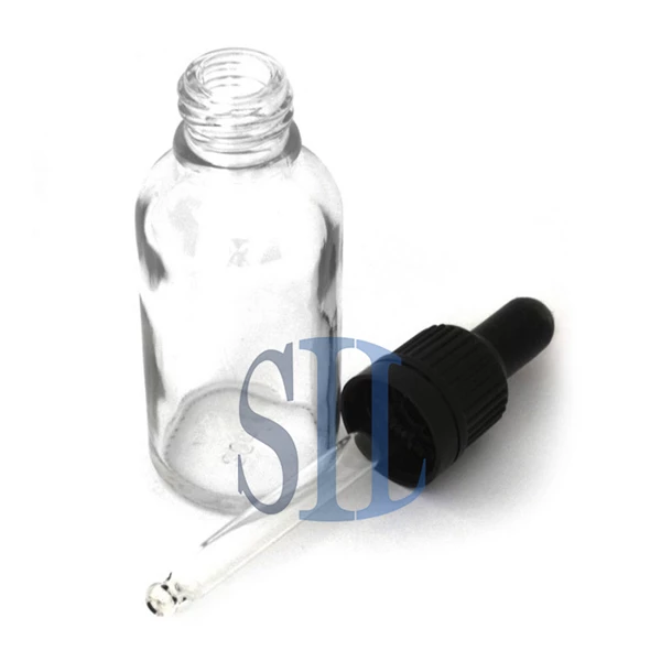 30ml Clear Cosmetic Serum Bottle / 30ml Clear Serum Pipette Bottle