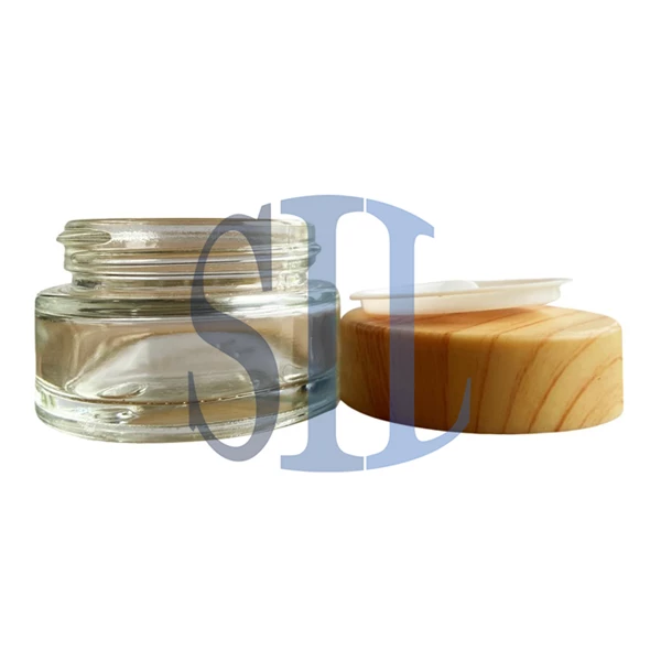 Botol kosmetik cream pot 20ml – kayu